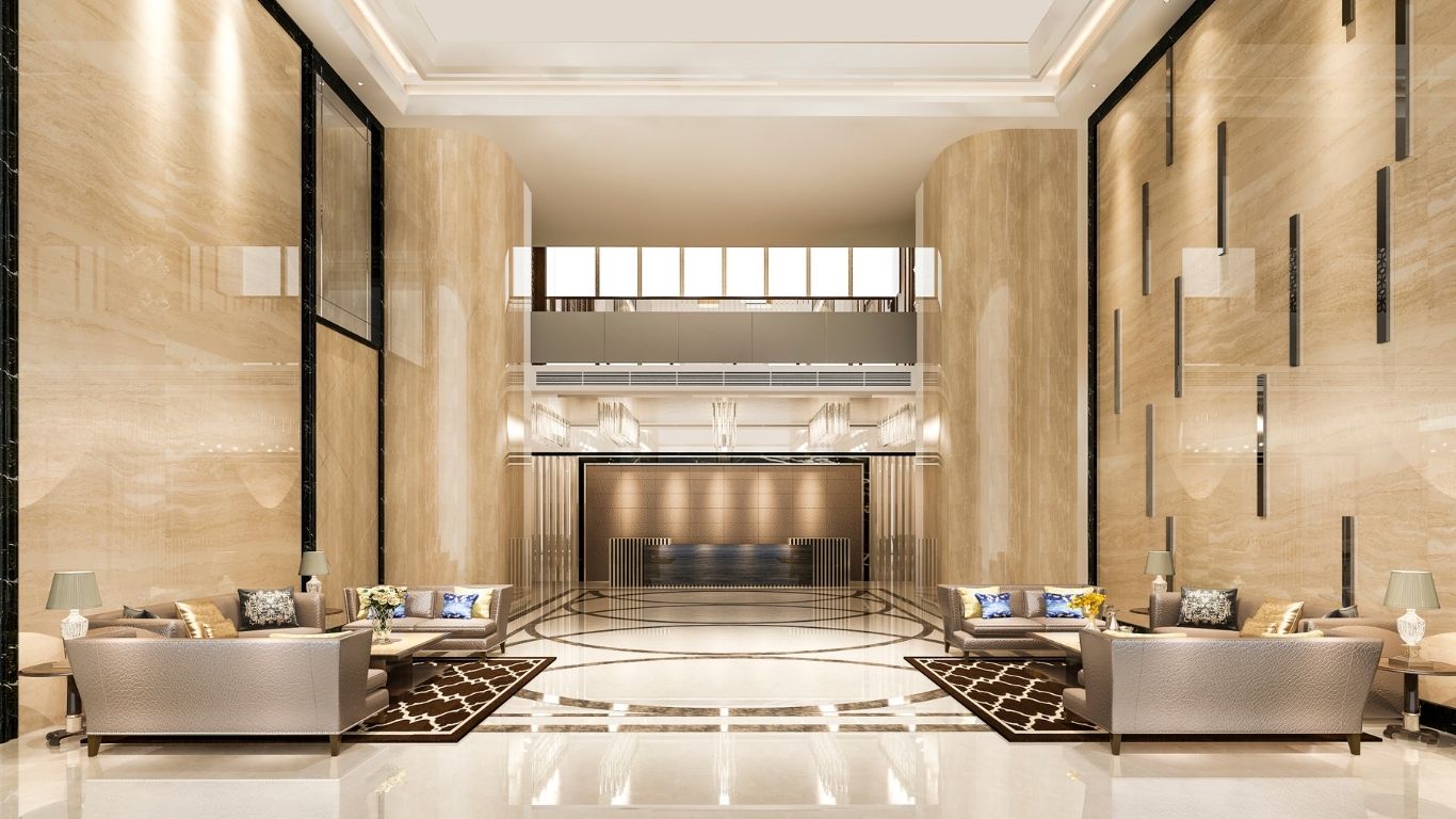 luxury entrance interiors of hotels by jivan furniture