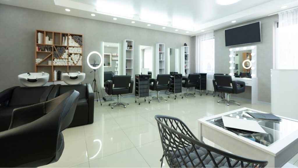 Hair cut salon , beauty parlour interior designs
