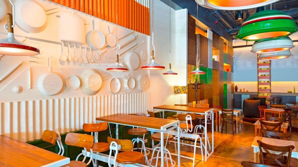 Food outlet interiors cafe restaurants interior
