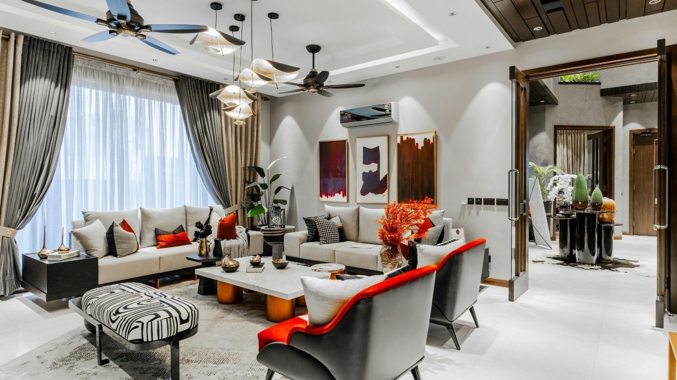 Hall designs for blunglows and farm houses by jivan furniture